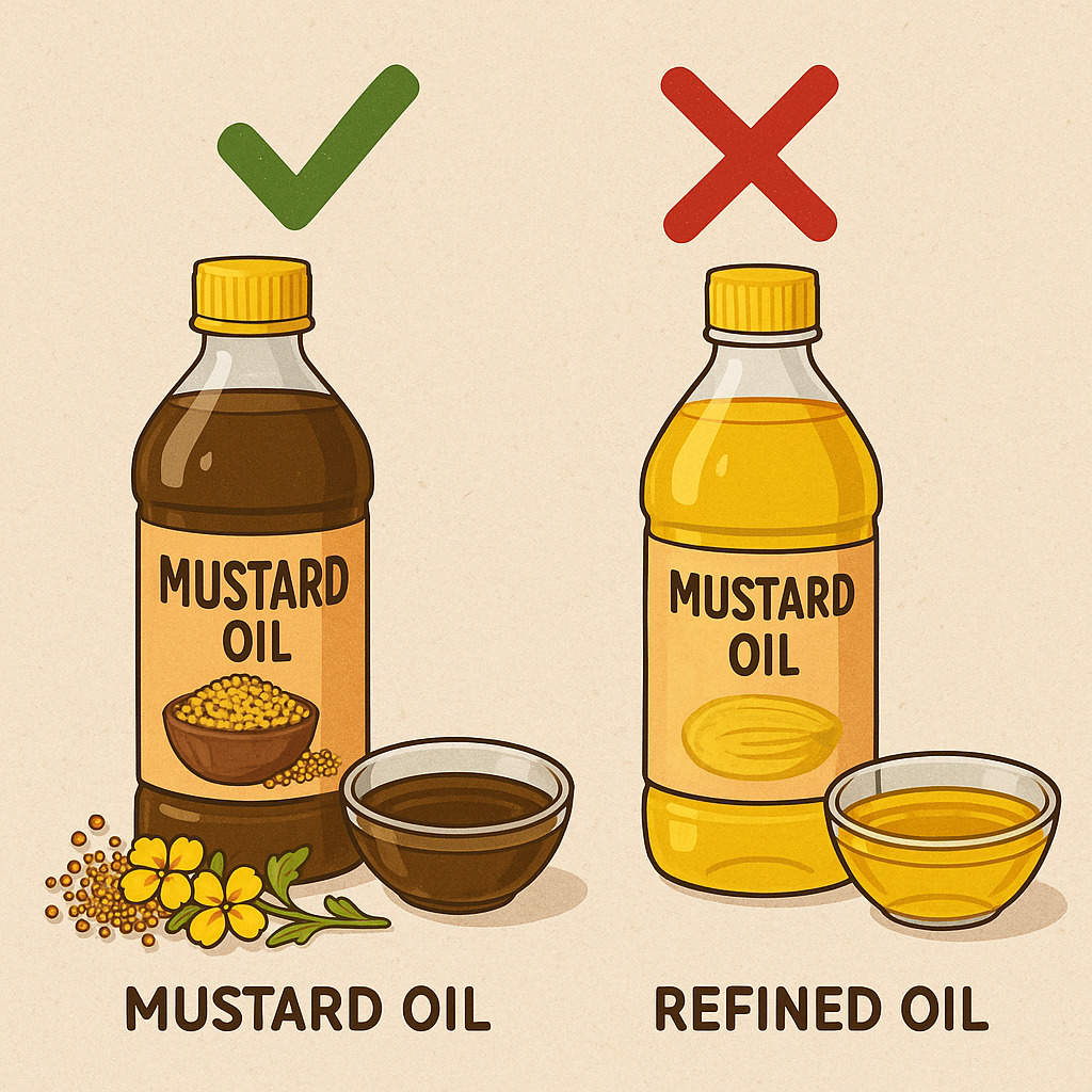 Kachi Ghani Mustard Oil is Better Than Refined Mustard Oil